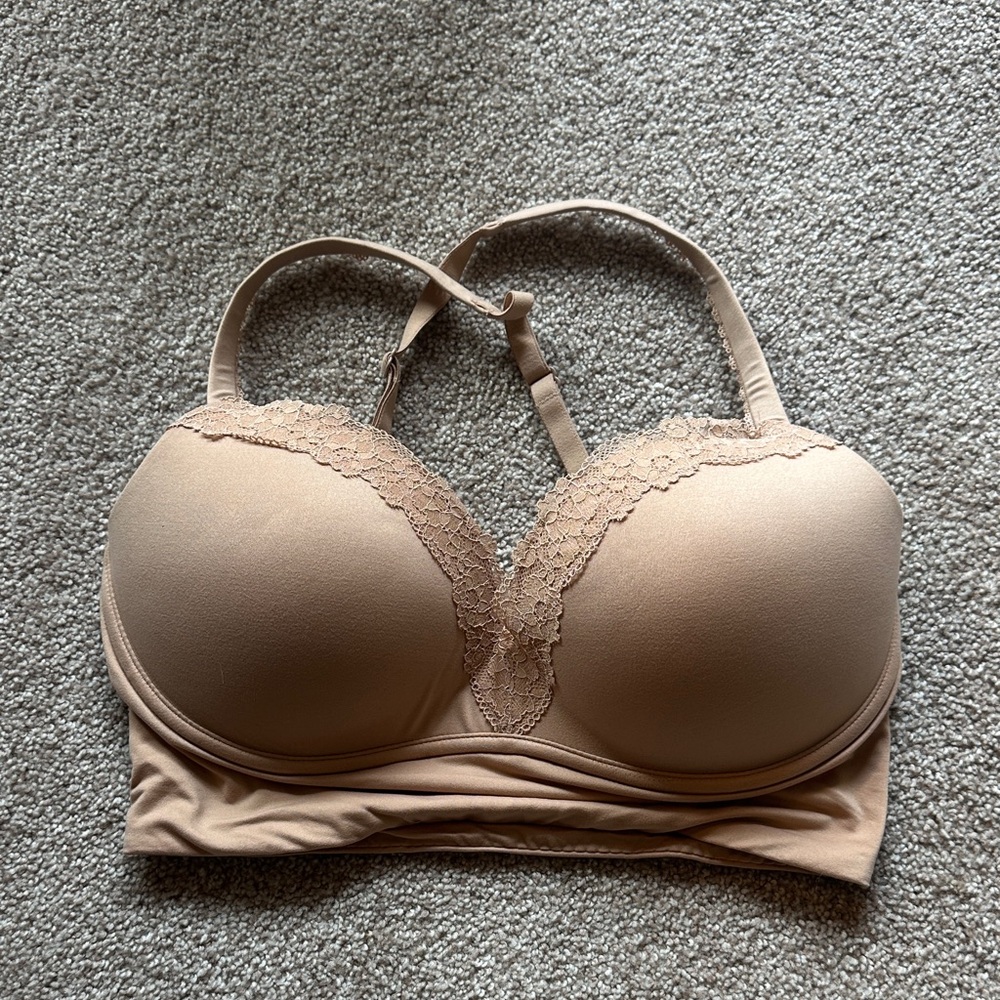 Victoria's Secret Lace Accent Beige Bra